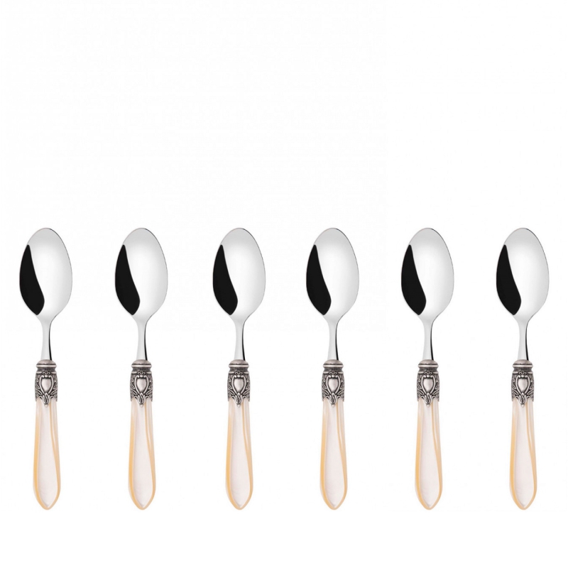 Zestaw 6 łyżeczek do herbaty Casa Bugatti Oxford Ivory/Old Silver