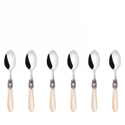 Zestaw 6 łyżeczek do herbaty Casa Bugatti Oxford Ivory/Old Silver
