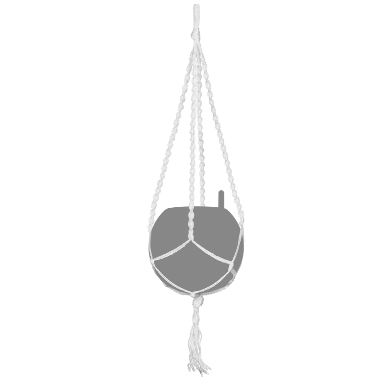 Lechuza Makramee suspension, white, for Puro pots