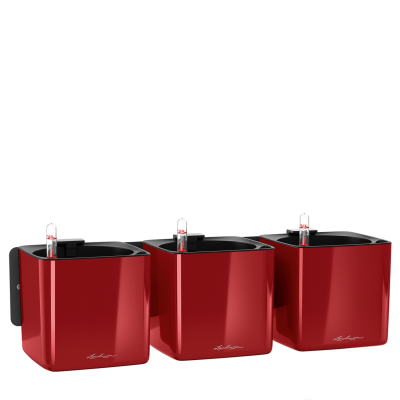 Donica ścienna Lechuza Home Kit Glossy czerwony połysk