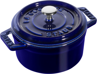 Mini garnek żeliwny okrągły Staub - 250 ml, Niebieski | BESTSELLER