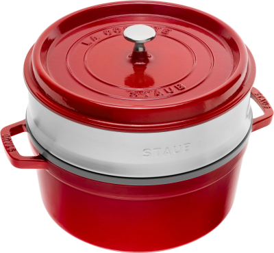 Garnek żeliwny okrągły z wkładem Staub - 3.8 ltr, Czerwony | BESTSELLER