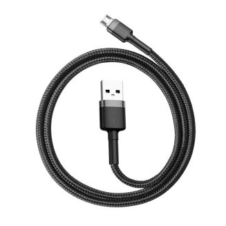 Kabel USB do Micro USB Baseus Cafule 2.4A 1m (szaro-czarny) - 3