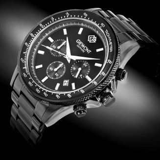 Zegarek Męski Giewont Chronograph Sapphire Czarny GW3520-B1 - 2