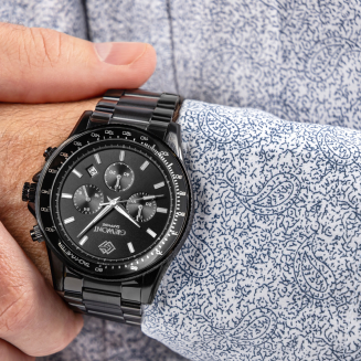 Zegarek Męski Giewont Chronograph Sapphire Czarny GW3520-B1 - 3