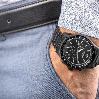 Zegarek Męski Giewont Chronograph Sapphire Czarny GW3520-B1 - 4
