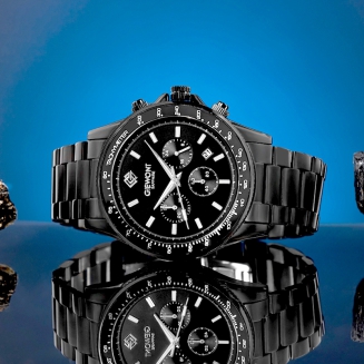 Zegarek Męski Giewont Chronograph Sapphire Czarny GW3520-B1 - 5