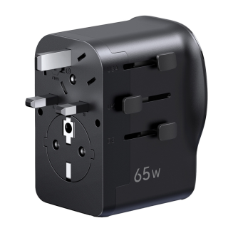 Uniwersalny adapter podróżny / ładowarka sieciowa Ugreen S550, 65W, 2x USB-C, 1x USB-A - 3