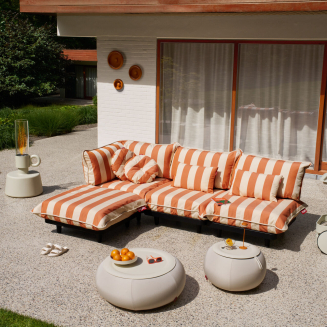 Zestaw mebli ogrodowych Fatboy Paletti Set Medium Stripe Orange Creme ze stolikiem | PROMOCJA: POKROWIEC GRATIS! - 14