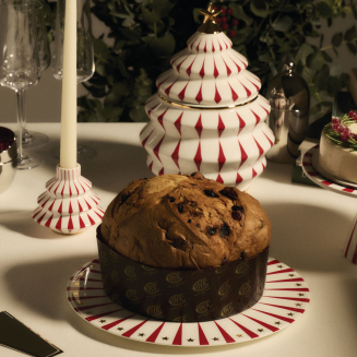 Porcelanowy talerz do serwowania panettone Alessi Delight - 3