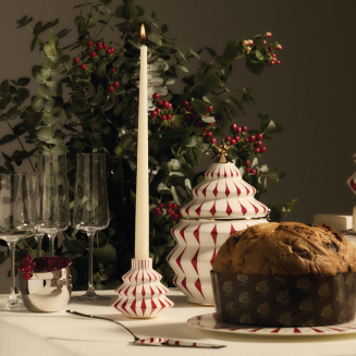 Porcelanowy talerz do serwowania panettone Alessi Delight - 4