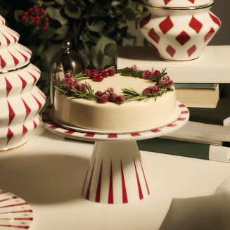 Porcelanowy talerz do serwowania panettone Alessi Delight - 7