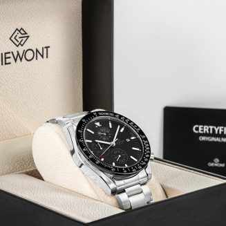 Zegarek Męski Giewont Chronograph Sapphire Srebrno Czarny GW8720-B2 - 7