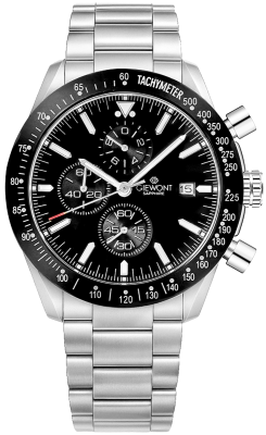 Zegarek Męski Giewont Chronograph Sapphire Srebrno Czarny GW8720-B2
