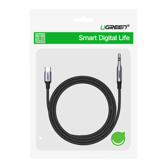 Kabel USB-C UGREEN CM450 do mini jack 3.5mm AUX, 1m (czarny) - 4
