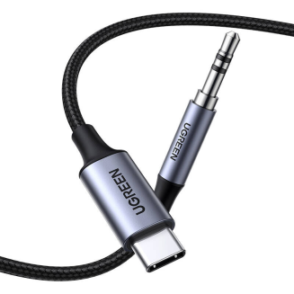 Kabel USB-C UGREEN CM450 do mini jack 3.5mm AUX, 1m (czarny) - 2