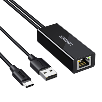  UGREEN CR110 USB-C-RJ45 Adapter 100Mb/s (Black) - 2