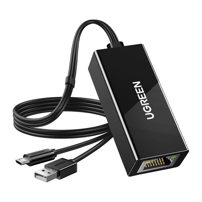  UGREEN CR110 USB-C-RJ45 Adapter 100Mb/s (Black)