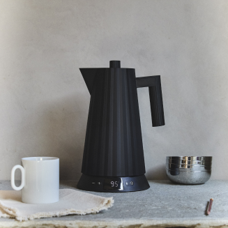Czajnik elektryczny z regulacją temperatury Alessi Plissé Black 1.7l - 5