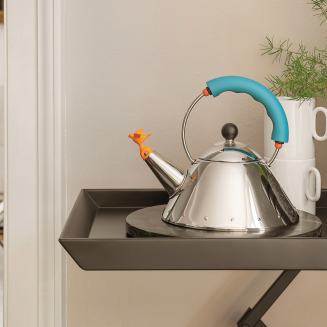 Czajnik z gwizdkiem Alessi 9093 1l błękitny z żółtym gwizdkiem - 4