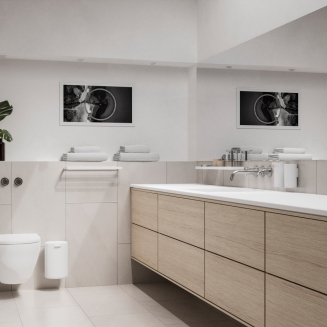 Kosz łazienkowy ścienny Zone Denmark Rim White 3.3l - 2