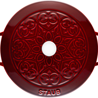 Garnek żeliwny okrągły lilia Staub - 3.5 ltr, Grenadynowy - 3