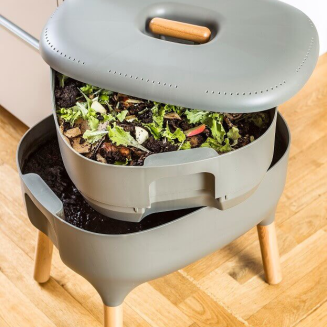 Kompostownik domowy Urbalive szary 50x38 cm - 5