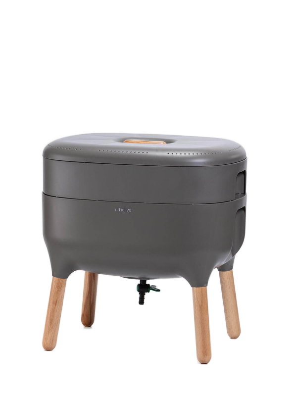 Kompostownik domowy Plastia Urbalive 50x38 cm szary