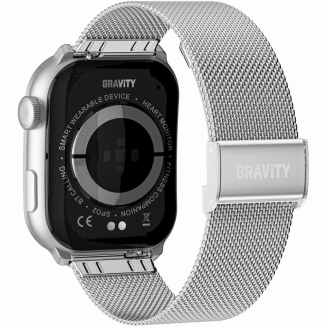 Smartwatch Damski GRAVITY GT28-10 Pasek + Bransoleta Biało Srebrny - 8