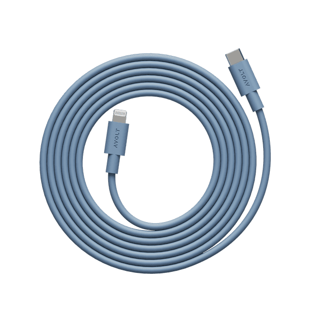 Kabel Avolt 1 USB C do ładowania Lightning (MFi) 2 m niebieski