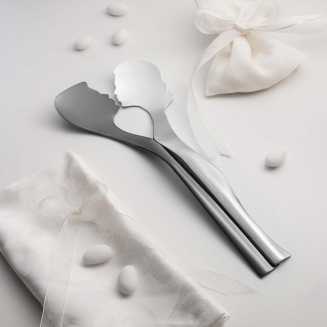 Zestaw sztućców do sałatek Casa Bugatti Abbraccio Steel&Black - 2