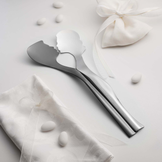 Zestaw sztućców do sałatek Casa Bugatti Abbraccio Steel&Black - 2