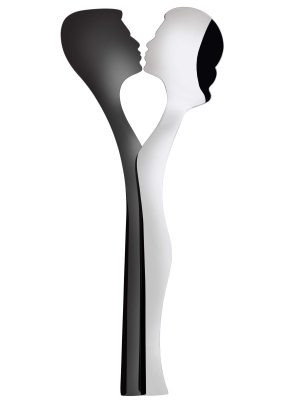 Zestaw sztućców do sałatek Casa Bugatti Abbraccio Steel&Black