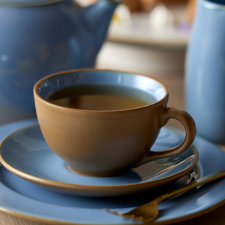 Bitz Wood Ocean cup and saucer 240 ml - 2