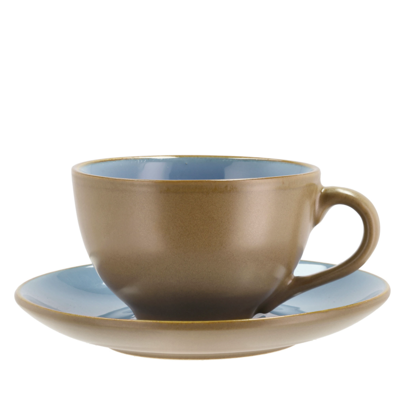 Bitz Wood Ocean cup and saucer 240 ml