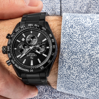 Zegarek Męski Giewont Chronograph Sapphire Czarny GW9580-B2 - 5