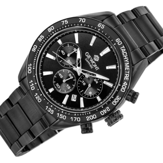 Zegarek Męski Giewont Chronograph Sapphire Czarny GW9580-B2 - 3