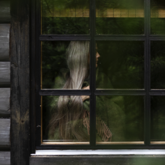 Koc z moherem Lapuan Kankurit REVONTULI powder-olive 130x170 cm - 2