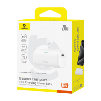 Powerbank BASEUS Compact IP 5000mAh 20W (biały) - 4