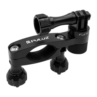 Uchwyt Puluz aluminiowy na kierownicę z obrotem 360 stopni do kamer sportowych (czarny) - 2