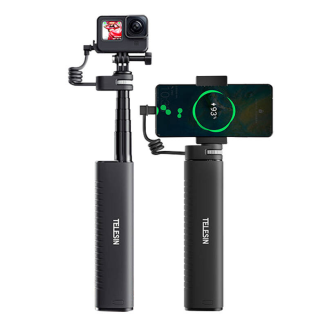Selfie-stick z powerbankiem USB-C Telesin dla kamer sportowych / smartphone TE-CSS-001 - 2