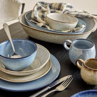 Zestaw porcelany śniadaniowy Bloomingville Sandrine Nature 12 szt. - 6