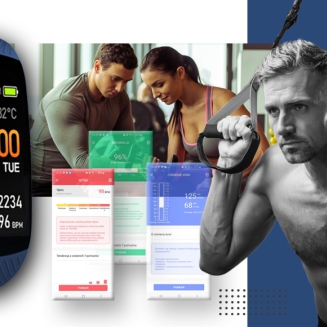 Smartwatch GIEWONT Czarno Granatowy 2 Paski GW200-6 - 6