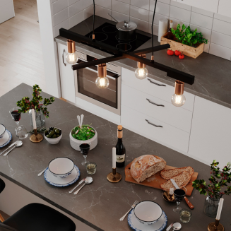 Lampa wisząca By Rydens Zeona 4-fl - 3