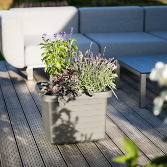 Donica samo-nawadniająca Urbalive Berberis Uno szary 45x39 cm - 3