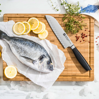 Nóż Santoku z rowkami Zwilling All * Star Silver 18 cm - 2