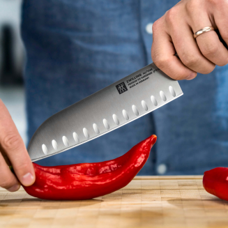 Nóż Santoku z rowkami Zwilling All * Star Silver 18 cm - 5