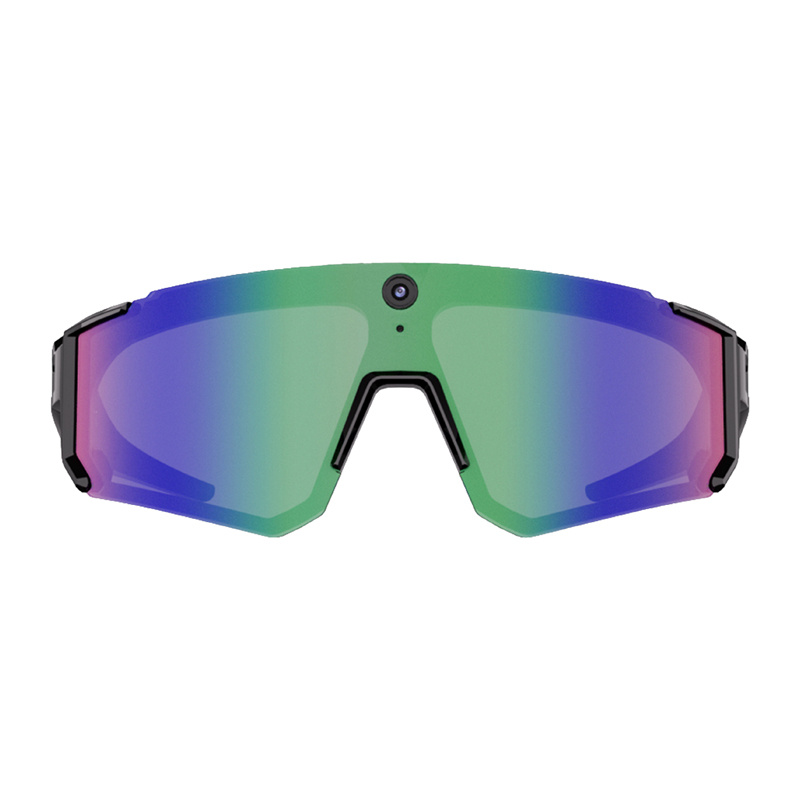 Sportowe okulary Colmi V06 AI Czarne (z niebieskimi szkłami)