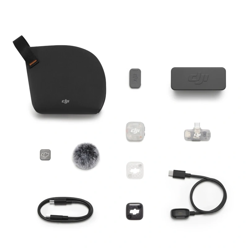 System mikrofonów bezprzewodowych DJI Mic Mini 2S,1TX,1RX i etui ładujące