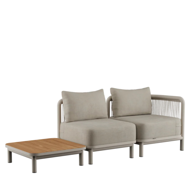 Sofa ogrodowa SACKit Kirra Lounge Sofa 2 Seater Sand ze stolikiem SACKit Kirra
